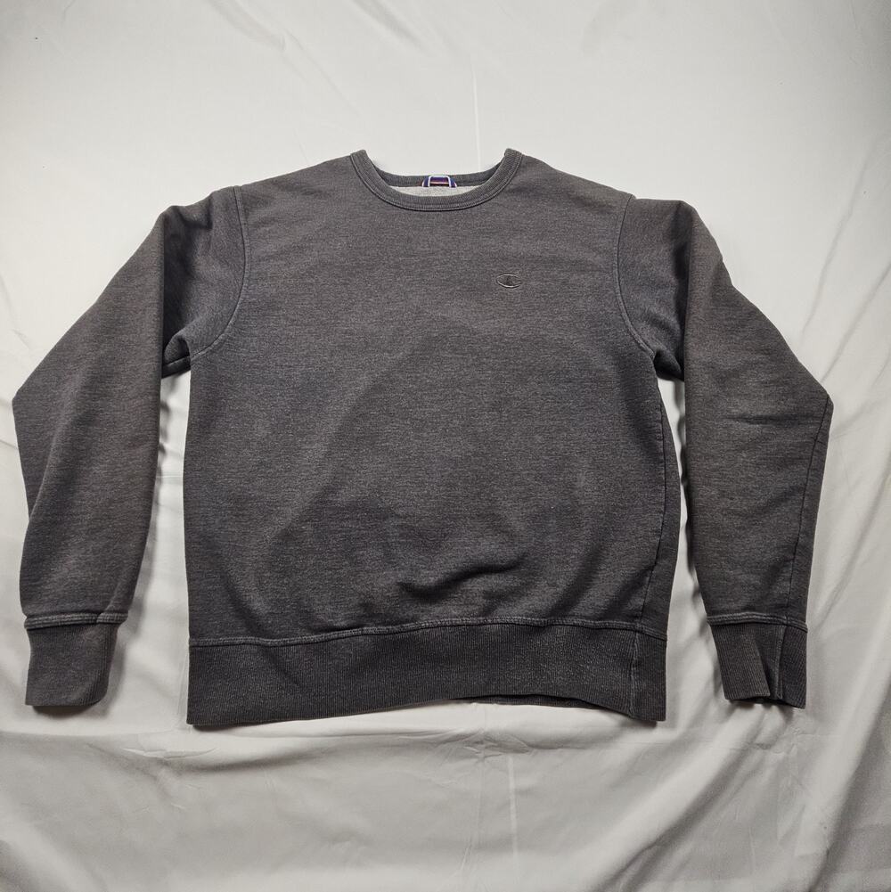 Crewneck Sweatshirt Men's Medium Charcoal Gray Athletic Pullover by Champion
